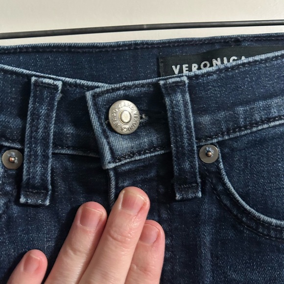 VERONICA BEARD Womens Jeans Carly “11 Kick Flare In Midnight Stretch Size 24 - Picture 4 of 8